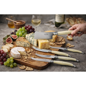 André Verdier Laguiole Debutant Ivory Cheese Knife Set - 6 Piece