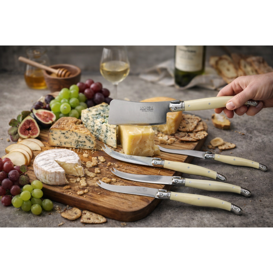 André Verdier Laguiole Debutant Ivory Cheese Knife Set - 6 Piece