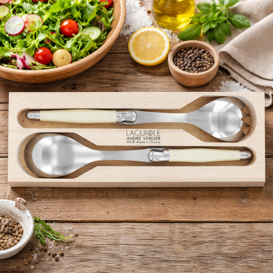 André Verdier Laguiole Debutant Ivory Salad Set - 2 Piece