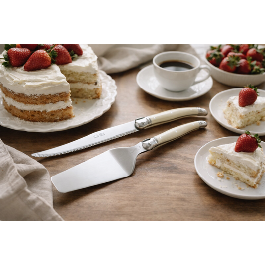 André Verdier Laguiole Debutant Ivory Pastry Set - 2 Piece