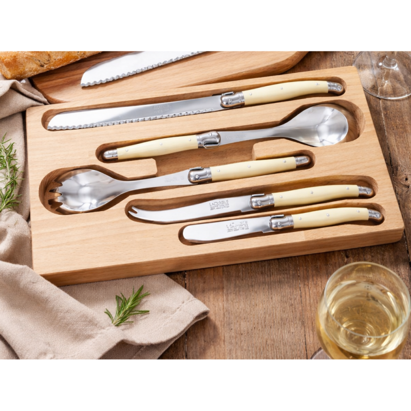 André Verdier Laguiole Debutant Ivory Host Set - 5 Piece