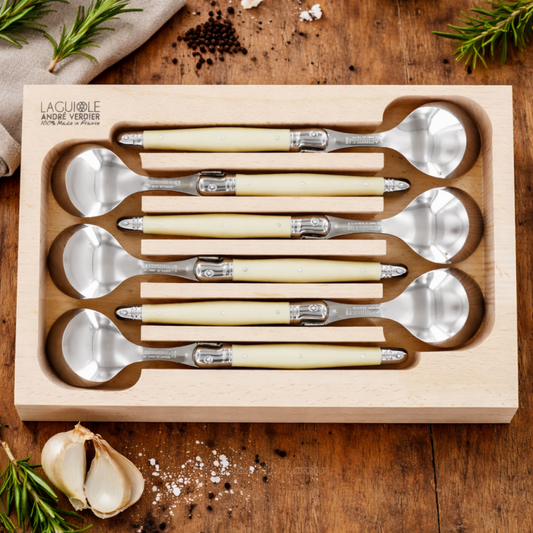 André Verdier Laguiole Debutant Ivory Soup Spoon - 6 Piece