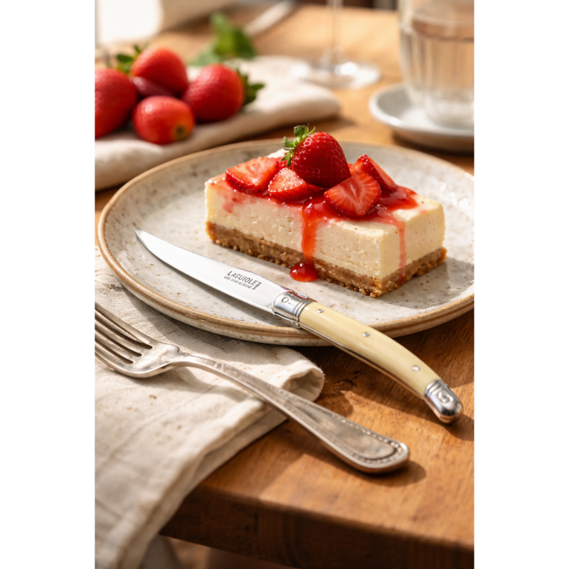 André Verdier Laguiole Debutant Ivory Dessert Knife - 6 Piece