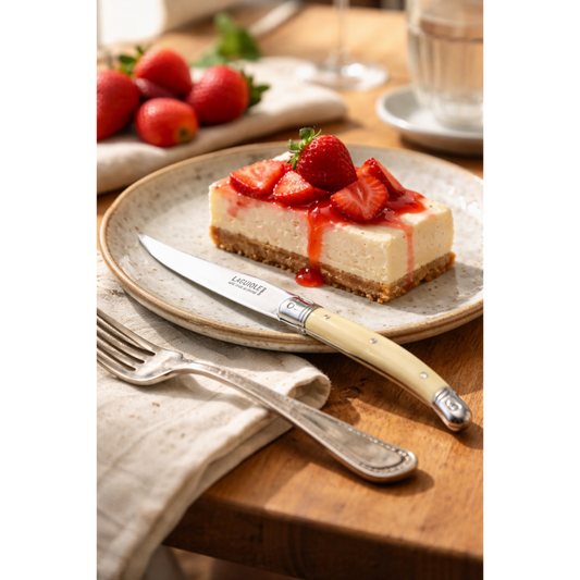André Verdier Laguiole Debutant Ivory Dessert Knife - 6 Piece