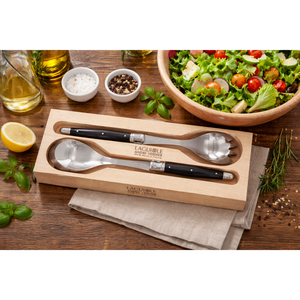 André Verdier Laguiole Debutant Black Salad Set - 2 Piece