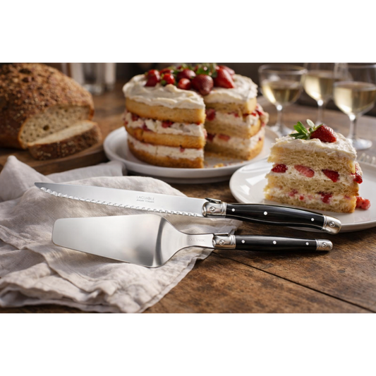 André Verdier Laguiole Debutant Black Pastry Set - 2 Piece