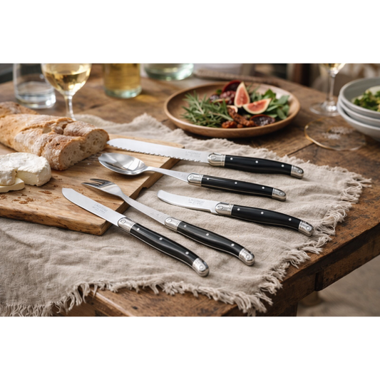 André Verdier Laguiole Debutant Black Host Set - 5 Piece