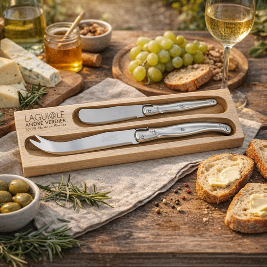 André Verdier Laguiole Debutant Inox Cheese Set - 2 Piece