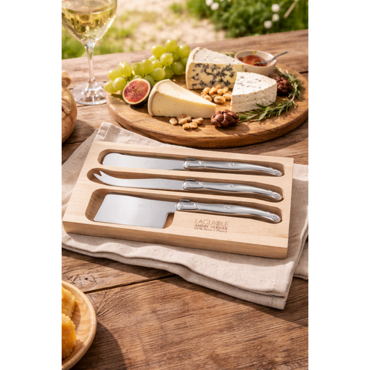 André Verdier Laguiole Debutant Inox Cheese Set with Sandwich Knife - 3 Piece