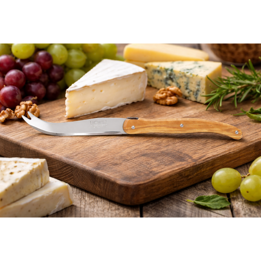 André Verdier Laguiole Debutant Olive Wood Large Cheese Knife - 1 Piece