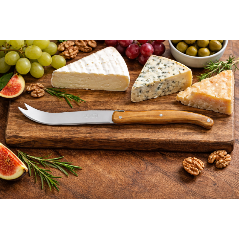 André Verdier Laguiole Debutant Olive Wood Large Cheese Knife - 1 Piece