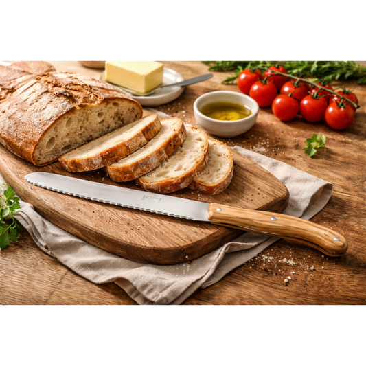 André Verdier Laguiole Debutant Olive Wood Bread Knife - 1 Piece