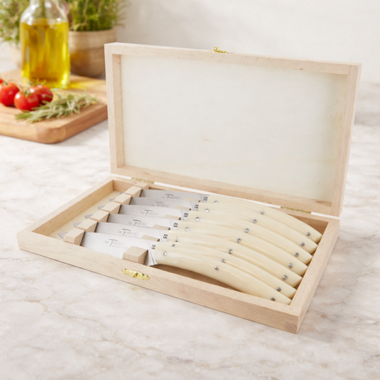 André Verdier Le Thiers Elegance Ivory Steak Knife - 6 Piece