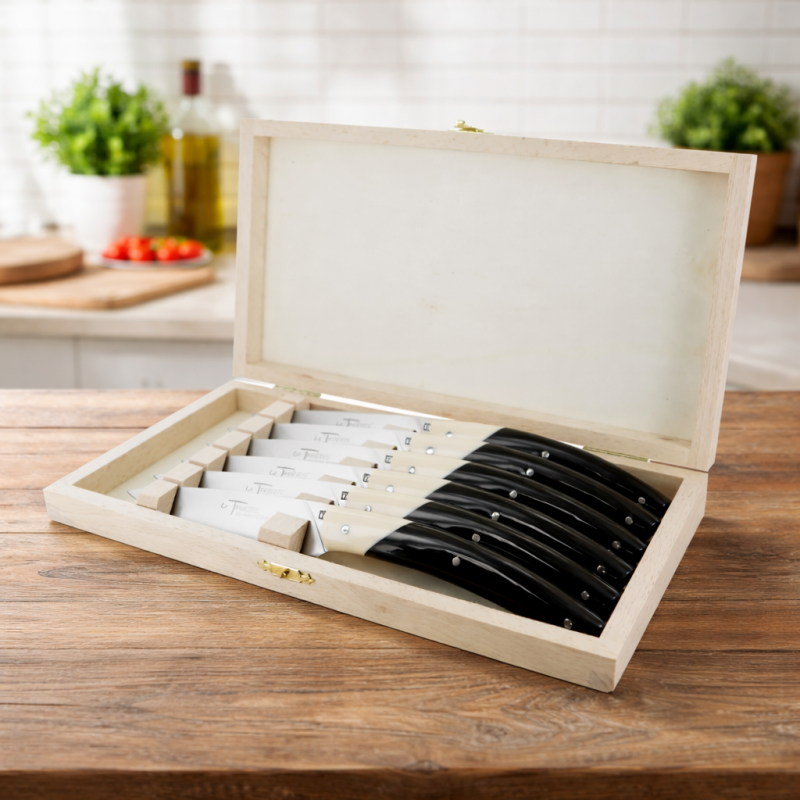 André Verdier Le Thiers Elegance Bicolour Steak Knife - 6 Piece