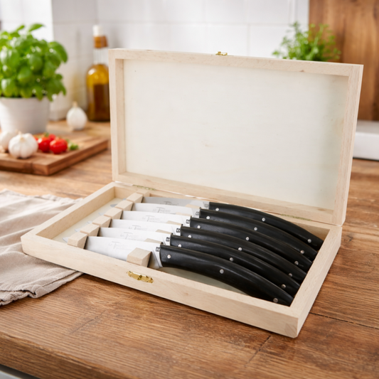 André Verdier Le Thiers Elegance Ebony Steak Knife - 6 Piece