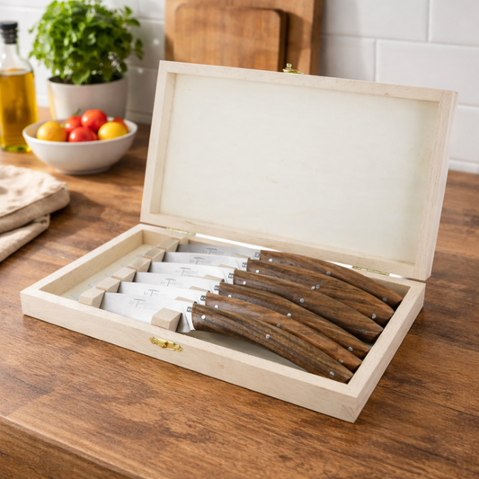 André Verdier Le Thiers Elegance Walnut Steak Knife - 6 Piece