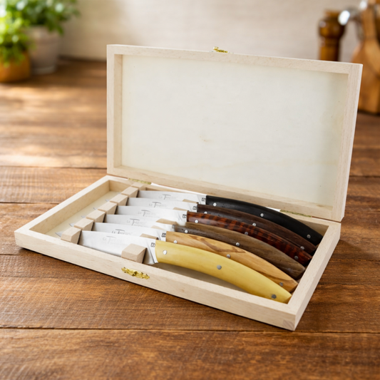 André Verdier Le Thiers Elegance Assorted Wood Steak Knife - 6 Piece