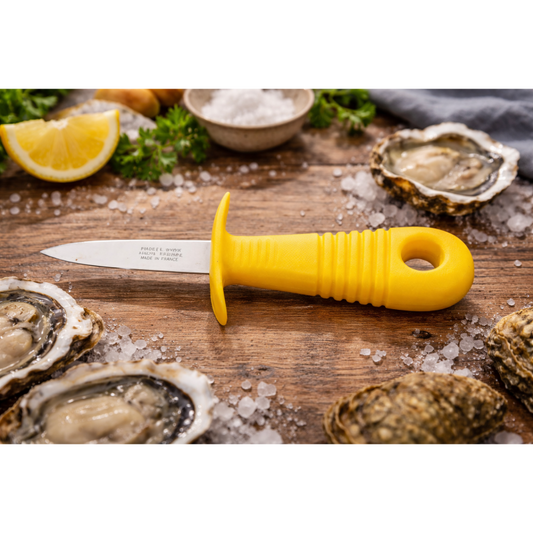 André Verdier Poseidon Oyster Knife 3mm with Guard - Yellow
