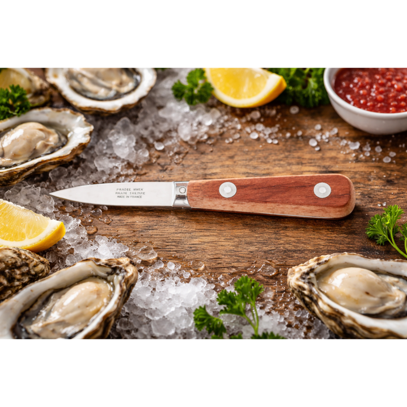 André Verdier Poseidon Oyster Knife 3mm with Guard - Timber
