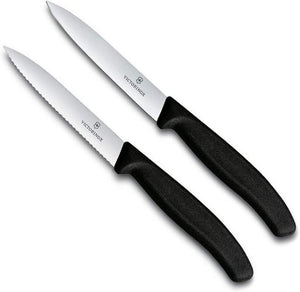 Swiss Classic Paring Knife, 2 piece Set, Wavy/Straight 10cm