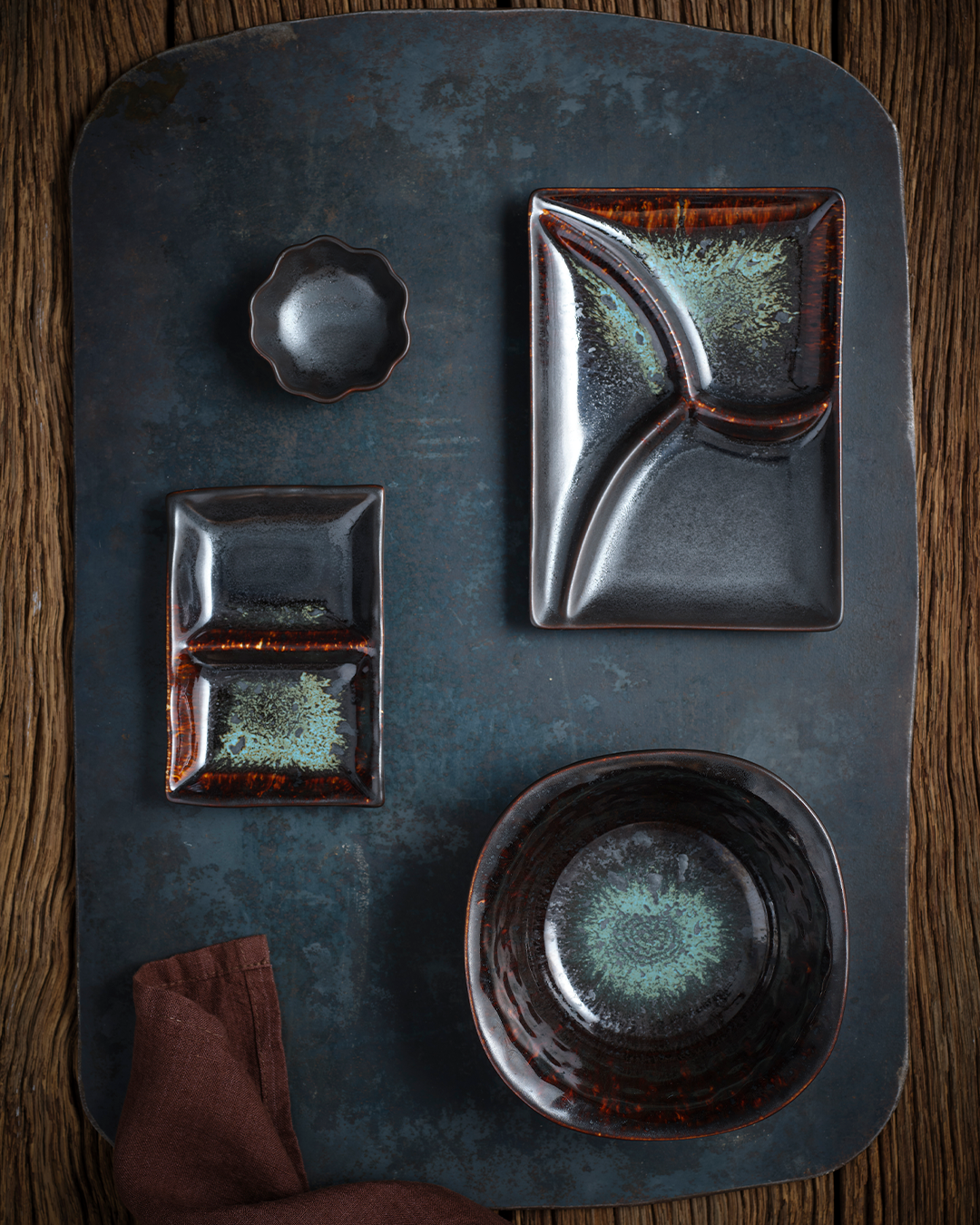 Tablekraft Fusion Sauce Dish - 72x33mm, Patina, Box of 12