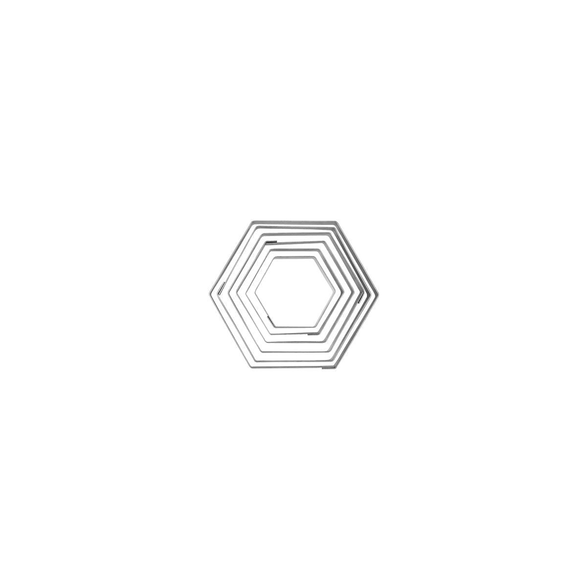 Chef Inox Cutter Set Hexagon Tin 6pc 45-95mm - Kitchenly