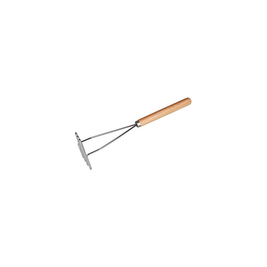 Chef Inox Potato Masher Wood Handle 85x105x300mm - Kitchenly