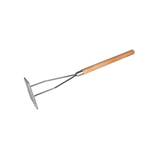 Chef Inox Potato Masher Wood Handle 130x145x550mm - Kitchenly