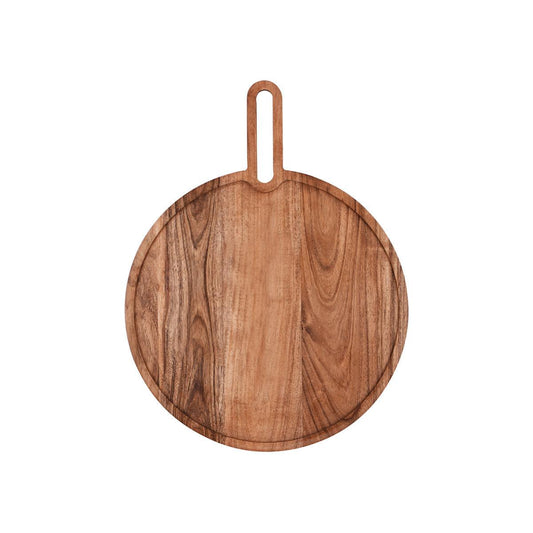 Chef Inox Serve Natural Acacia Round Paddle Board 350x15mm - Kitchenly
