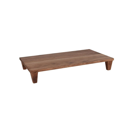 Chef Inox Serve Natural Acacia Display Stand with Legs GN 1/1 530x325x80mm (Box of 4) - Kitchenly