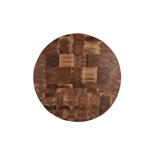Chef Inox Serve Natural Acacia Round Butchers Block with Handles 530x40mm (Box of 2) - Kitchenly