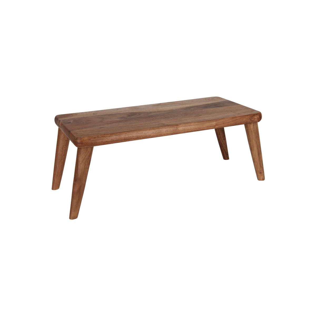 Chef Inox Serve Natural Acacia Rectangular Stand with Legs 510x254x200mm - Kitchenly