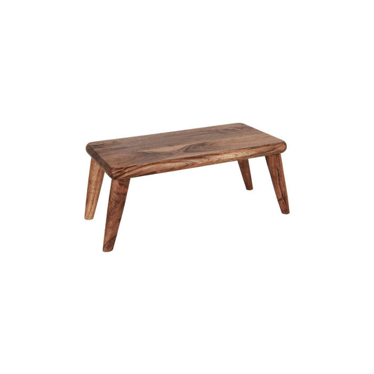 Chef Inox Serve Natural Acacia Rectangular Stand with Legs 405x230x180mm - Kitchenly