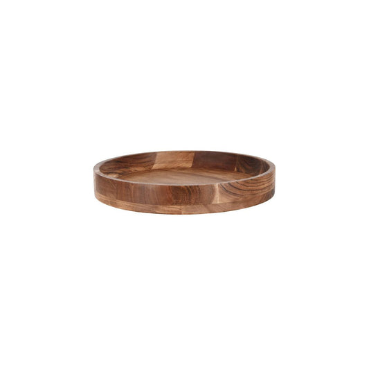 Chef Inox Serve Natural Acacia Round Display Platter 355x50mm (Box of 2) - Kitchenly