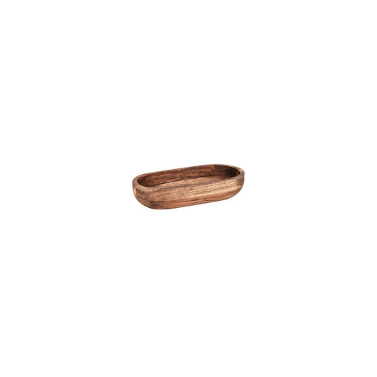 Chef Inox Serve Natural Acacia Oval Bowl 254x130x60mm (Box of 2) - Kitchenly