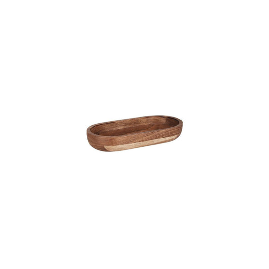 Chef Inox Serve Natural Acacia Oval Bowl 305x160x50mm (Box of 2) - Kitchenly