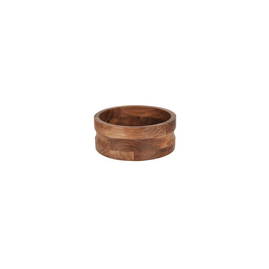 Chef Inox Serve Natural Acacia Round Bowl with Straight Sides 230x60mm (Box of 6) - Kitchenly