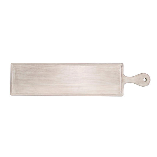 Chef Inox Rectangular Serving Board with Handle White 670x200x20mm - Kitchenly