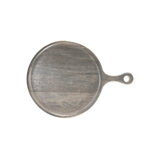 Chef Inox Mangowood Round Serving Board with Handle - Kitchenly