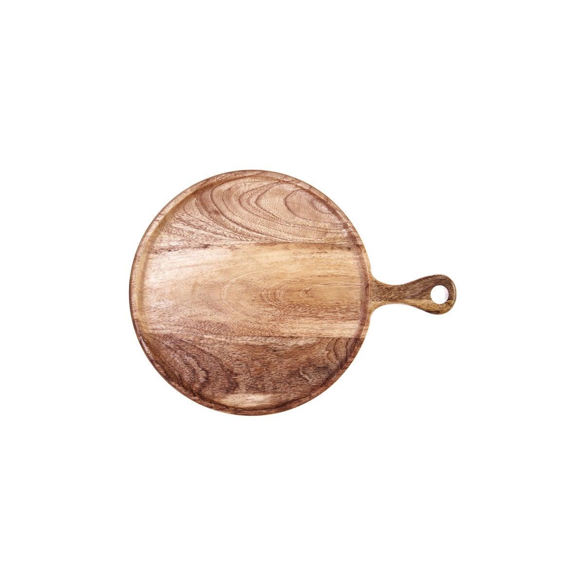 Chef Inox Round Serving Board with Handle 250x15mm - Kitchenly