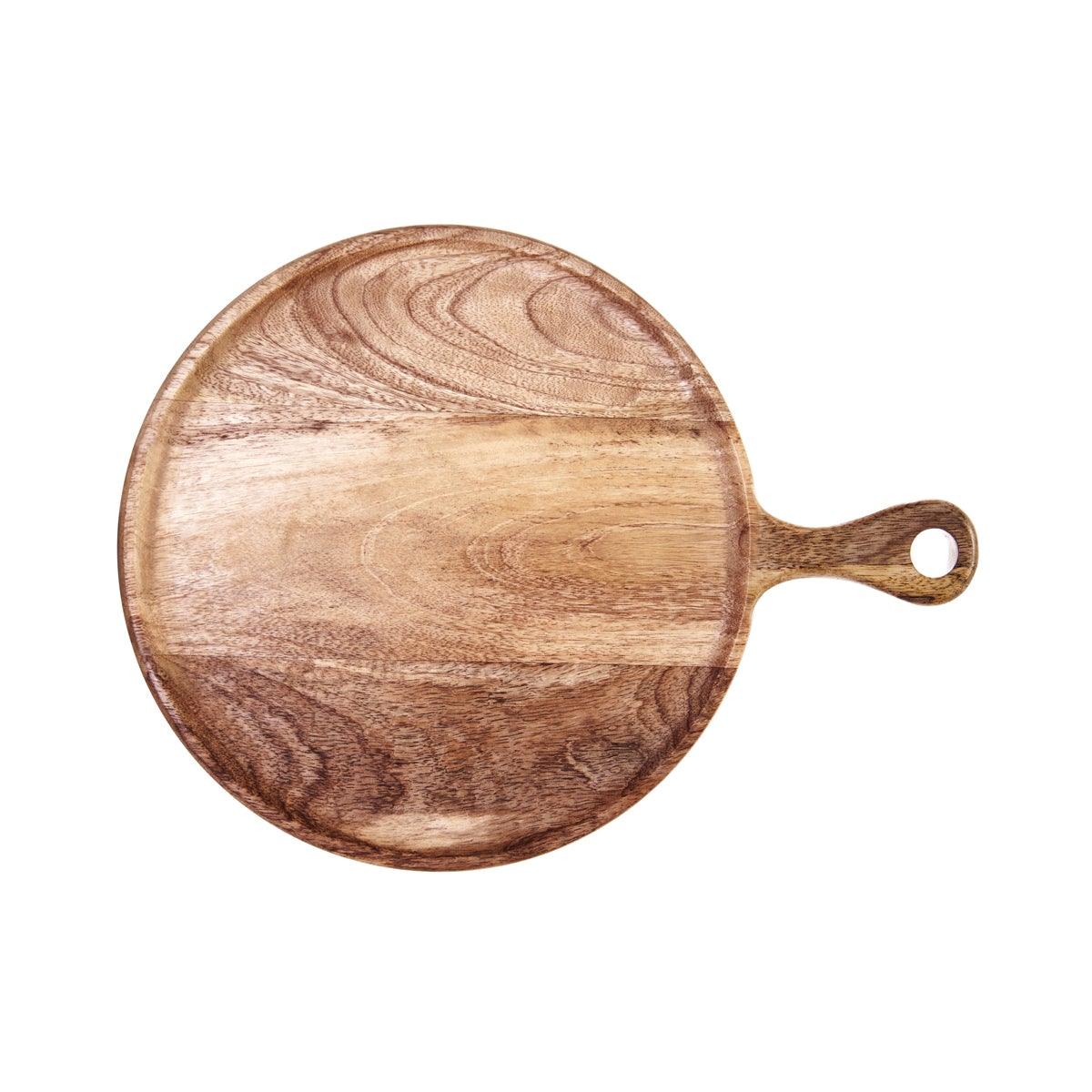Chef Inox Round Serving Board with Handle 300x15mm - Kitchenly