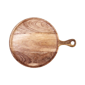 Chef Inox Round Serving Board with Handle 300x15mm - Kitchenly