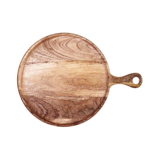 Chef Inox Round Serving Board with Handle 300x15mm - Kitchenly