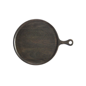 Chef Inox Mangowood Round Serving Board with Handle - Kitchenly