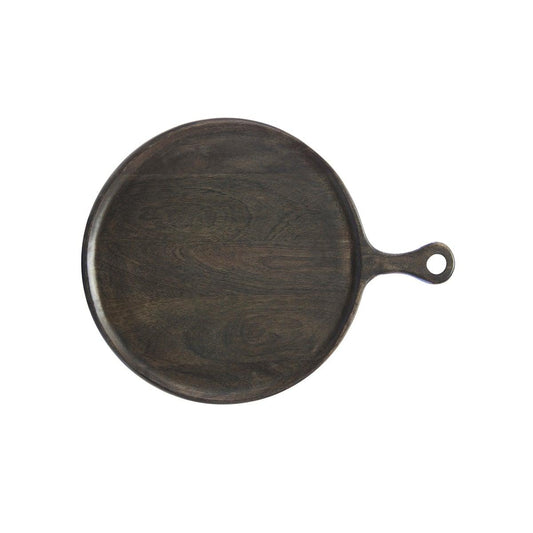 Chef Inox Mangowood Round Serving Board with Handle - Kitchenly
