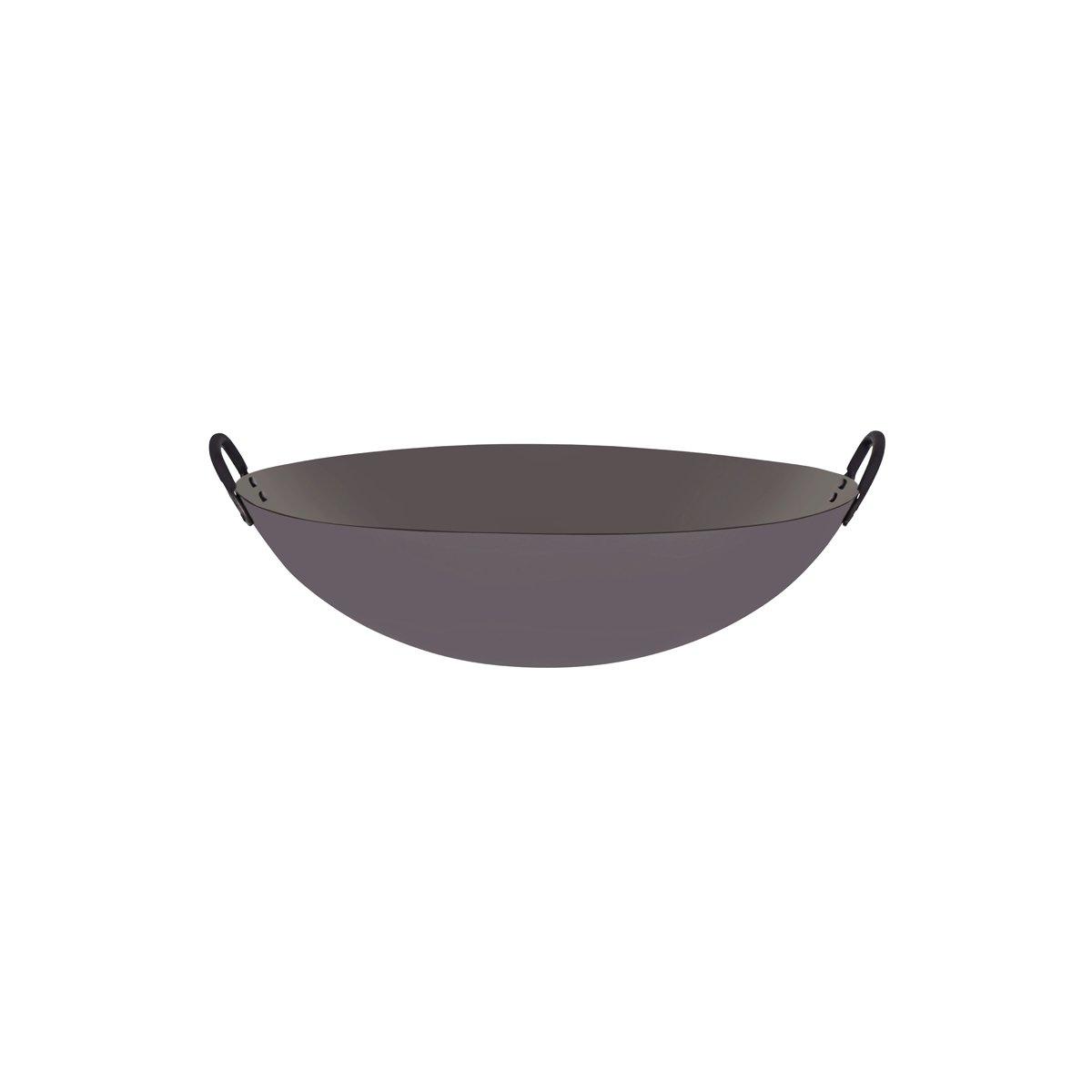 Chef Inox Asian Wok Iron Two Handles 400mm - Kitchenly
