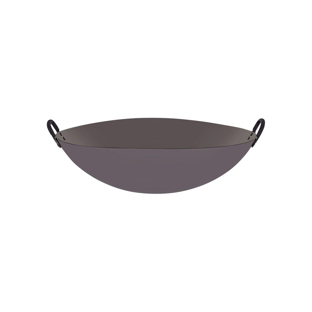 Chef Inox Asian Wok Iron Two Handles 450mm - Kitchenly
