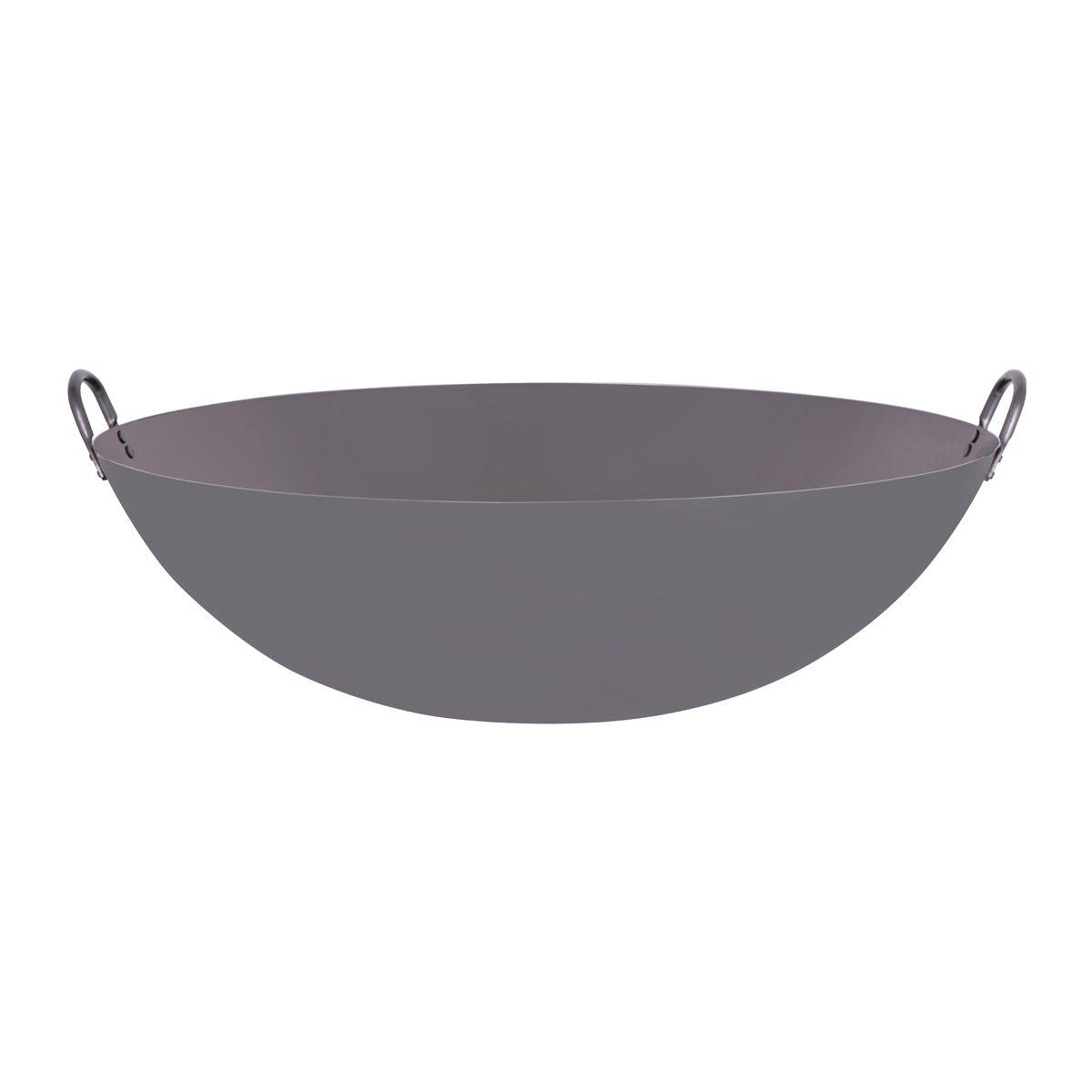 Chef Inox Asian Wok Iron Two Handles 600mm - Kitchenly
