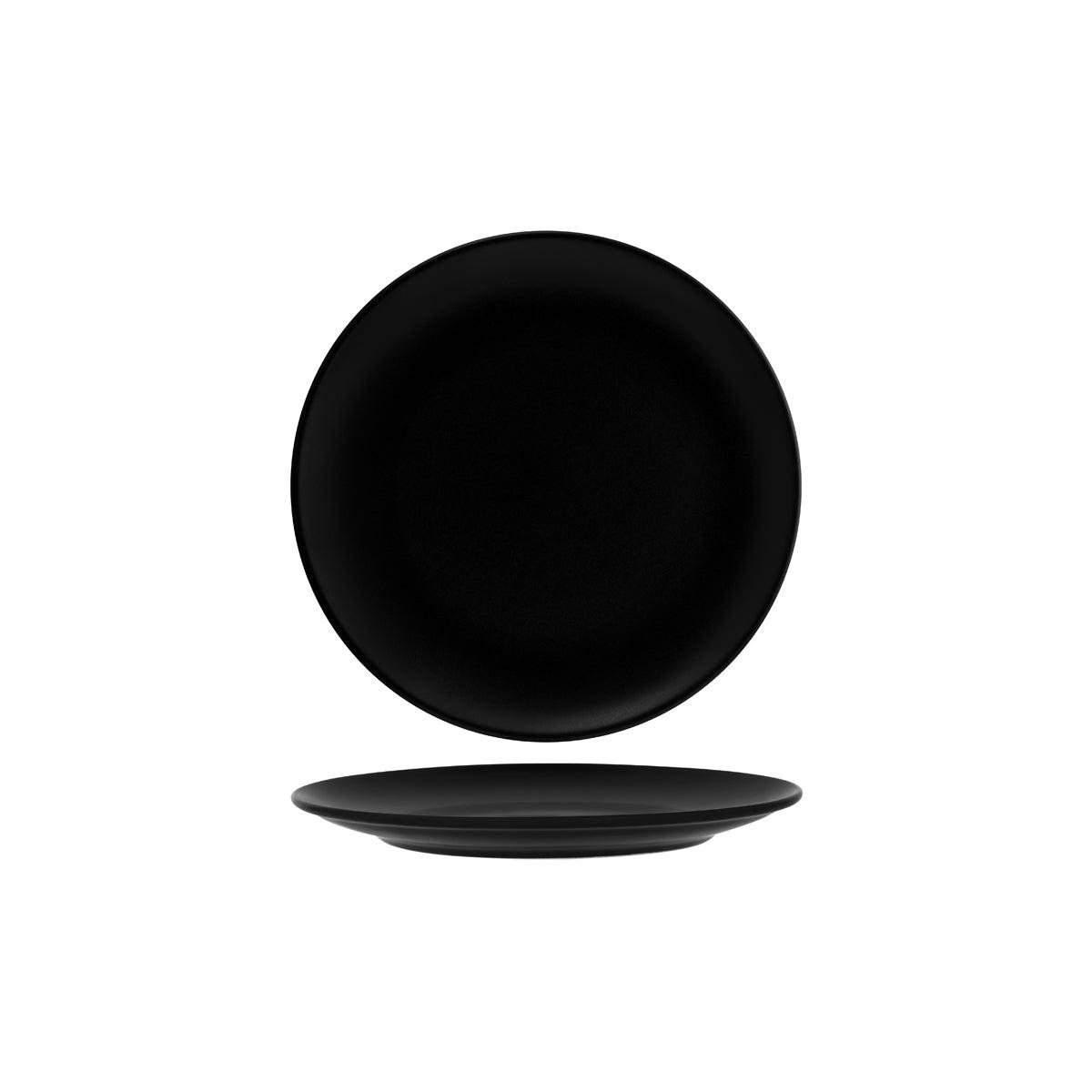 Bonna Notte Black Round Coupe Plate 270x28mm (Box of 12) - Kitchenly