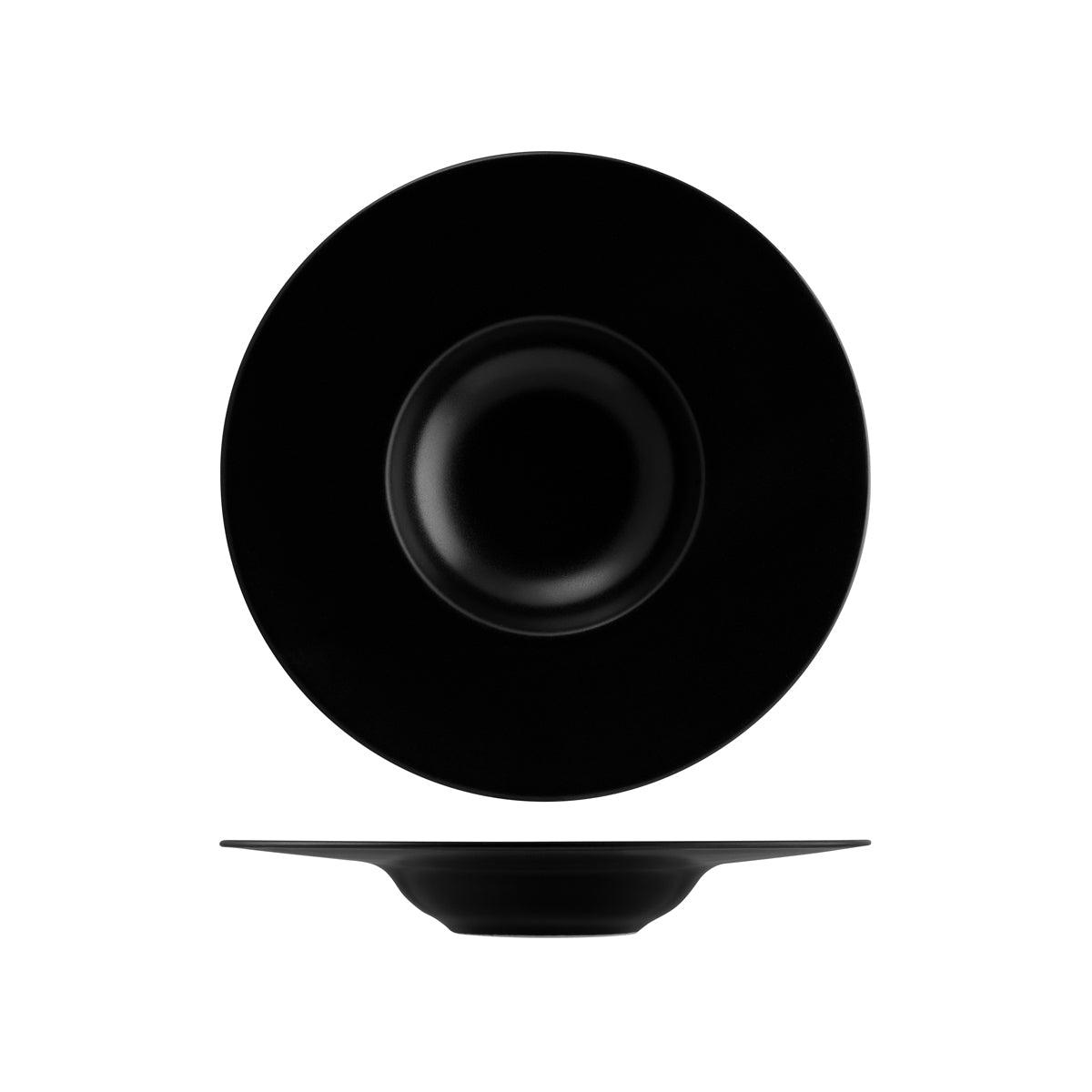 Bonna Notte Black Round Deep Plate 300x40mm / 360ml (Box of 6) - Kitchenly